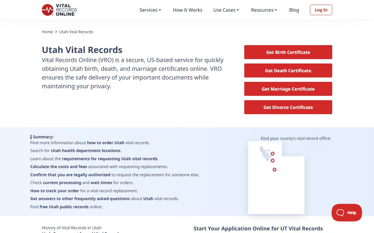 Spanish Fork birth records resource for Utah County vital records